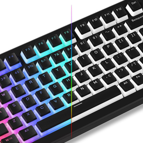 Pudding keycaps black pbt - pudding,