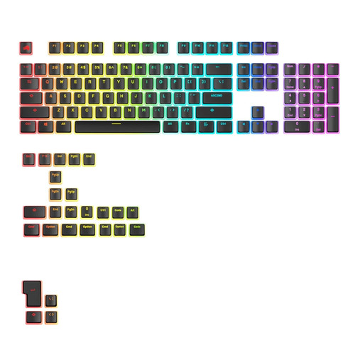 Gaming gpbt aura rgb keycaps - gaming,